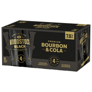 Picture of Woodstock Black Bourbon & Cola 7% 10pk Cans 250ml